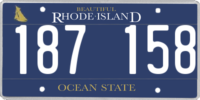RI license plate 187158