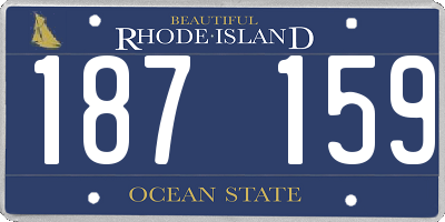 RI license plate 187159