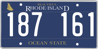RI license plate 187161