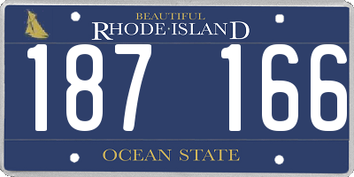 RI license plate 187166