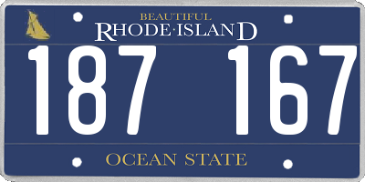 RI license plate 187167