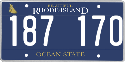 RI license plate 187170