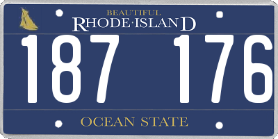 RI license plate 187176