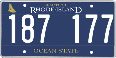 RI license plate 187177