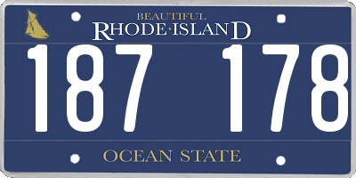 RI license plate 187178