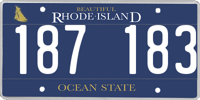 RI license plate 187183