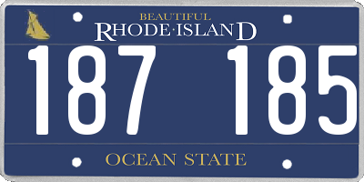 RI license plate 187185