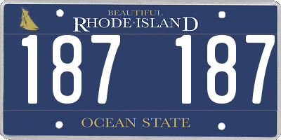 RI license plate 187187