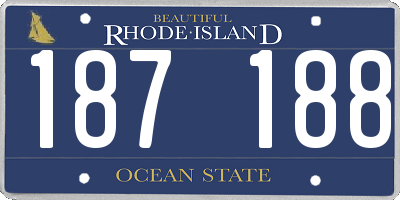 RI license plate 187188