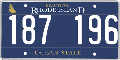 RI license plate 187196