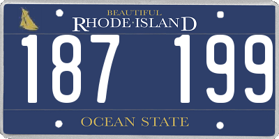 RI license plate 187199