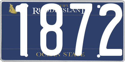 RI license plate 1872