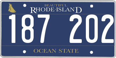 RI license plate 187202