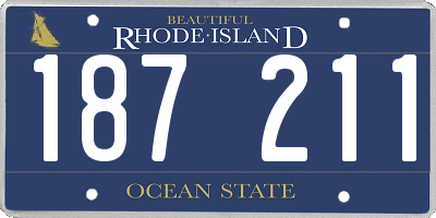 RI license plate 187211