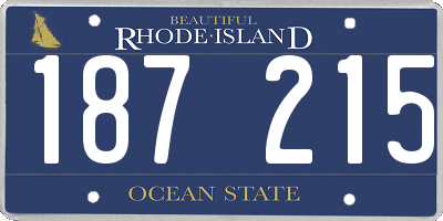 RI license plate 187215