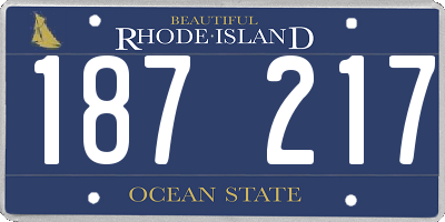 RI license plate 187217