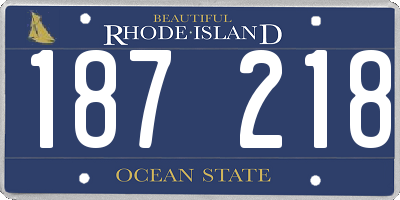 RI license plate 187218
