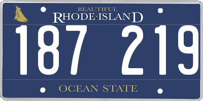 RI license plate 187219