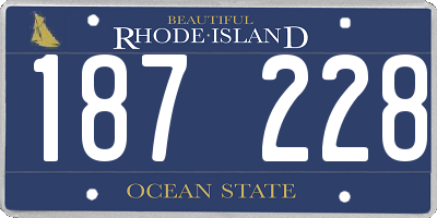 RI license plate 187228