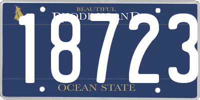 RI license plate 18723