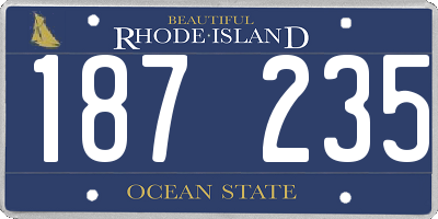 RI license plate 187235
