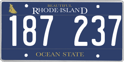 RI license plate 187237