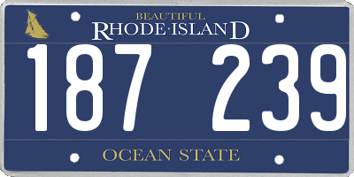 RI license plate 187239