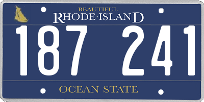 RI license plate 187241