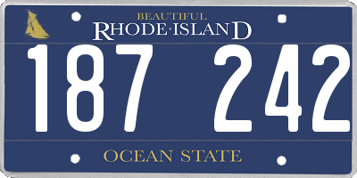 RI license plate 187242