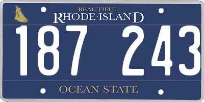RI license plate 187243