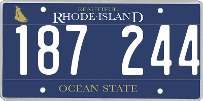 RI license plate 187244