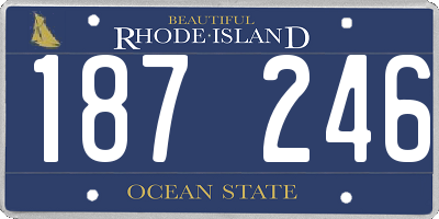 RI license plate 187246