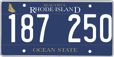 RI license plate 187250