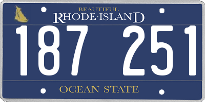 RI license plate 187251