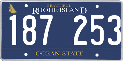 RI license plate 187253