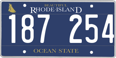 RI license plate 187254