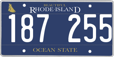 RI license plate 187255