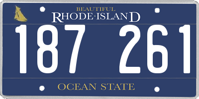 RI license plate 187261