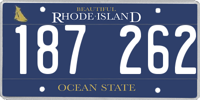 RI license plate 187262