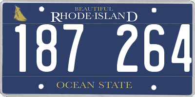 RI license plate 187264