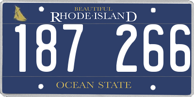 RI license plate 187266