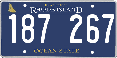 RI license plate 187267