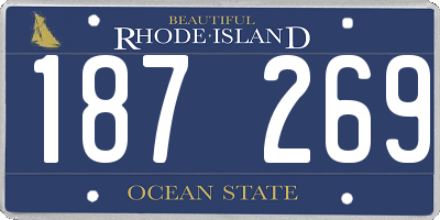 RI license plate 187269