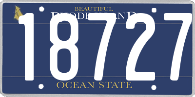 RI license plate 18727