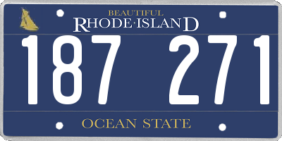 RI license plate 187271