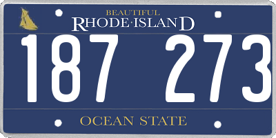 RI license plate 187273