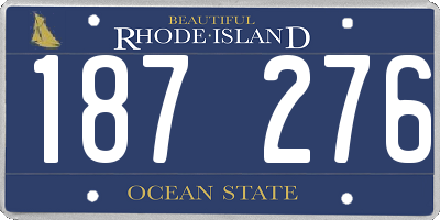 RI license plate 187276