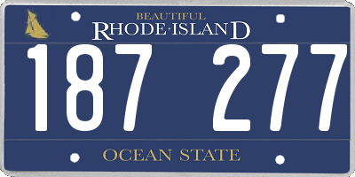 RI license plate 187277