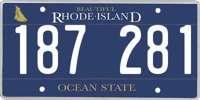 RI license plate 187281