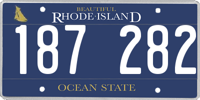 RI license plate 187282